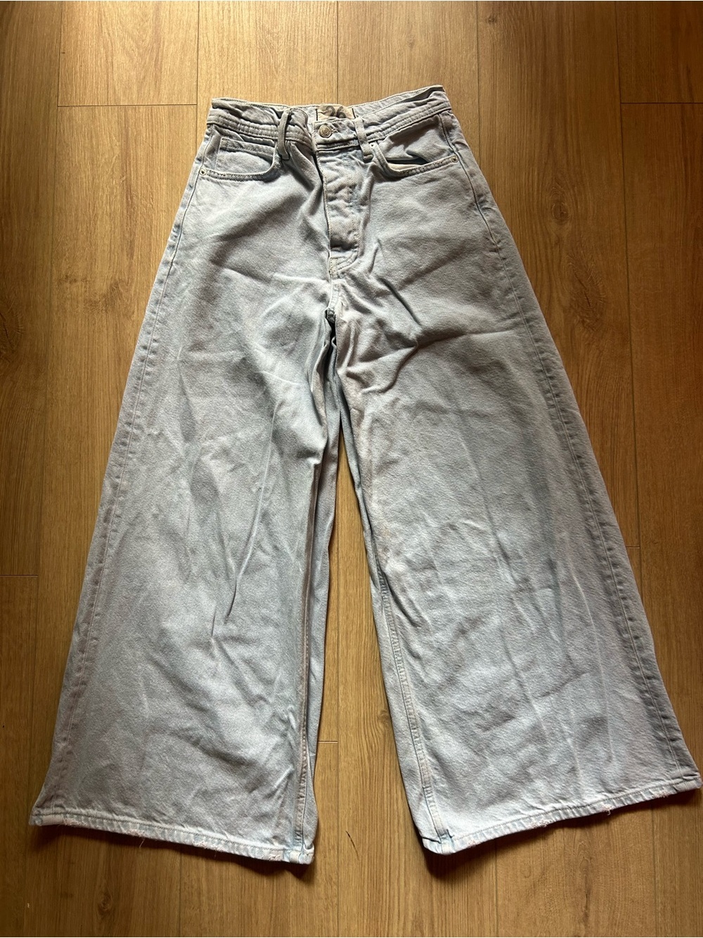 We The Free Light Wash Wide-Leg Jeans